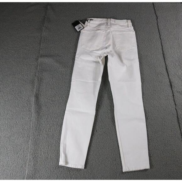 New Re/Done Womens 24 White Jeans Hacienda The Shortie Distressed - Picture 2 of 7